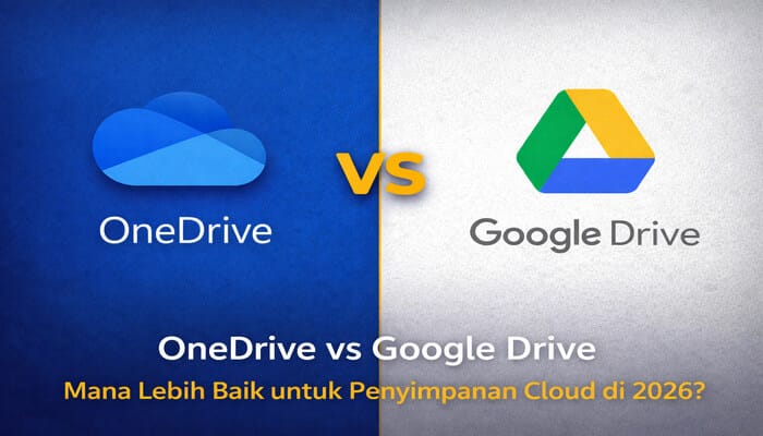 Perbandingan Microsoft OneDrive dan Google Drive sebagai layanan penyimpanan cloud terbaik 2026