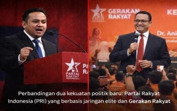 Perbandingan Partai Rakyat Indonesia (PRI) dan Gerakan Rakyat yang merepresentasikan pertarungan elite politik dan kekuatan relawan