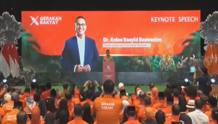 Anies Baswedan menghadiri acara Gerakan Rakyat bersama relawan dalam deklarasi partai