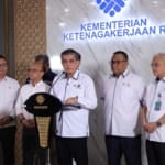Menaker Yassierli saat membuka program pelatihan K3 gratis Kemnaker 2026